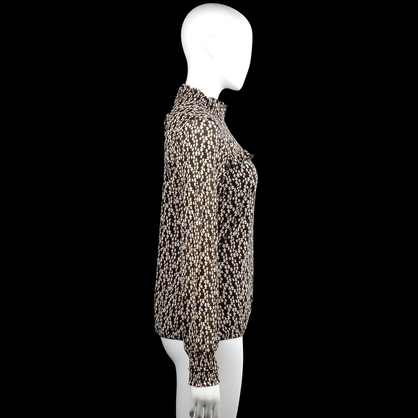 Long-sleeve top - Black & White - Size M