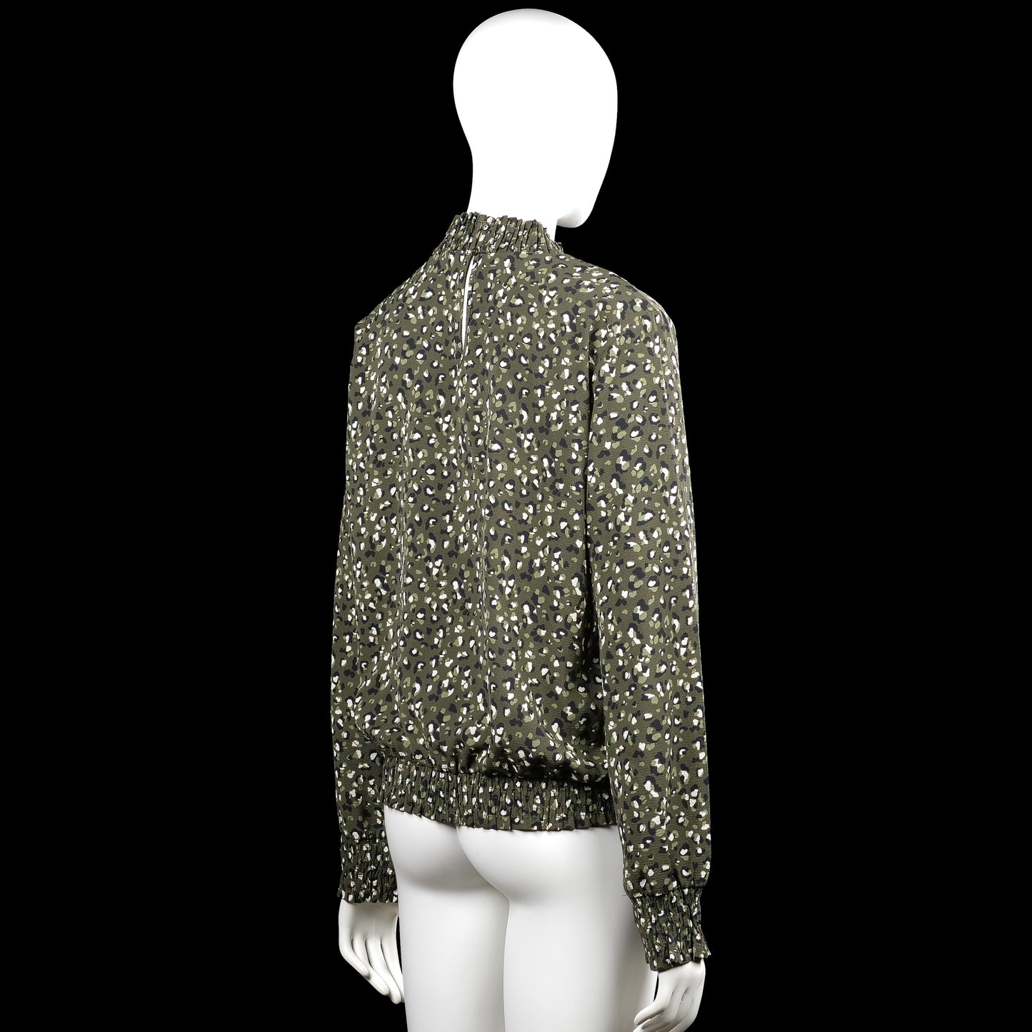 Blouse - Olive & White - Size 40