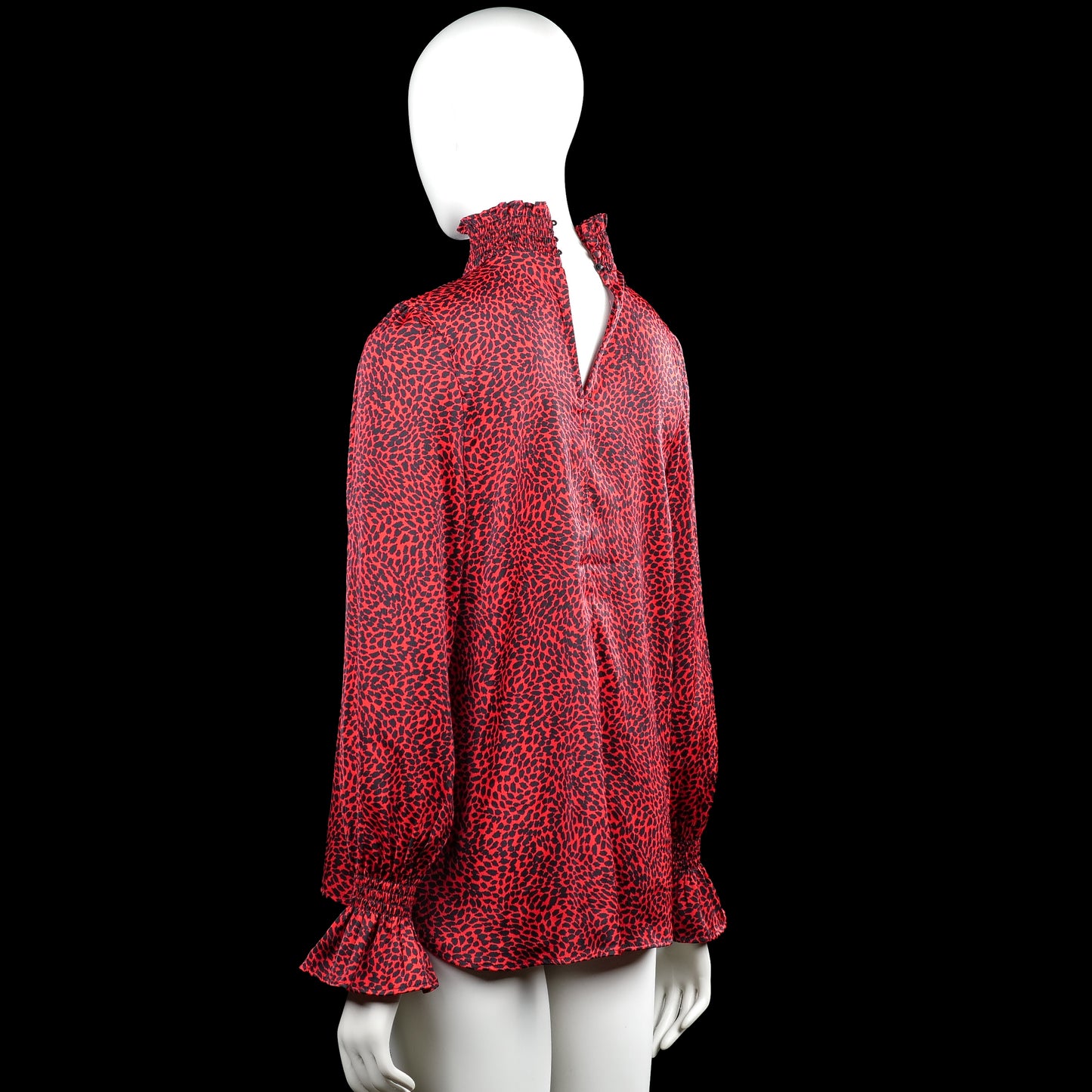 Blouse - Red & Black - Size S