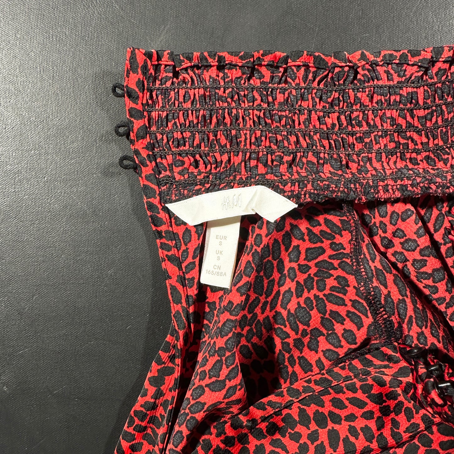 Blouse - Red & Black - Size S
