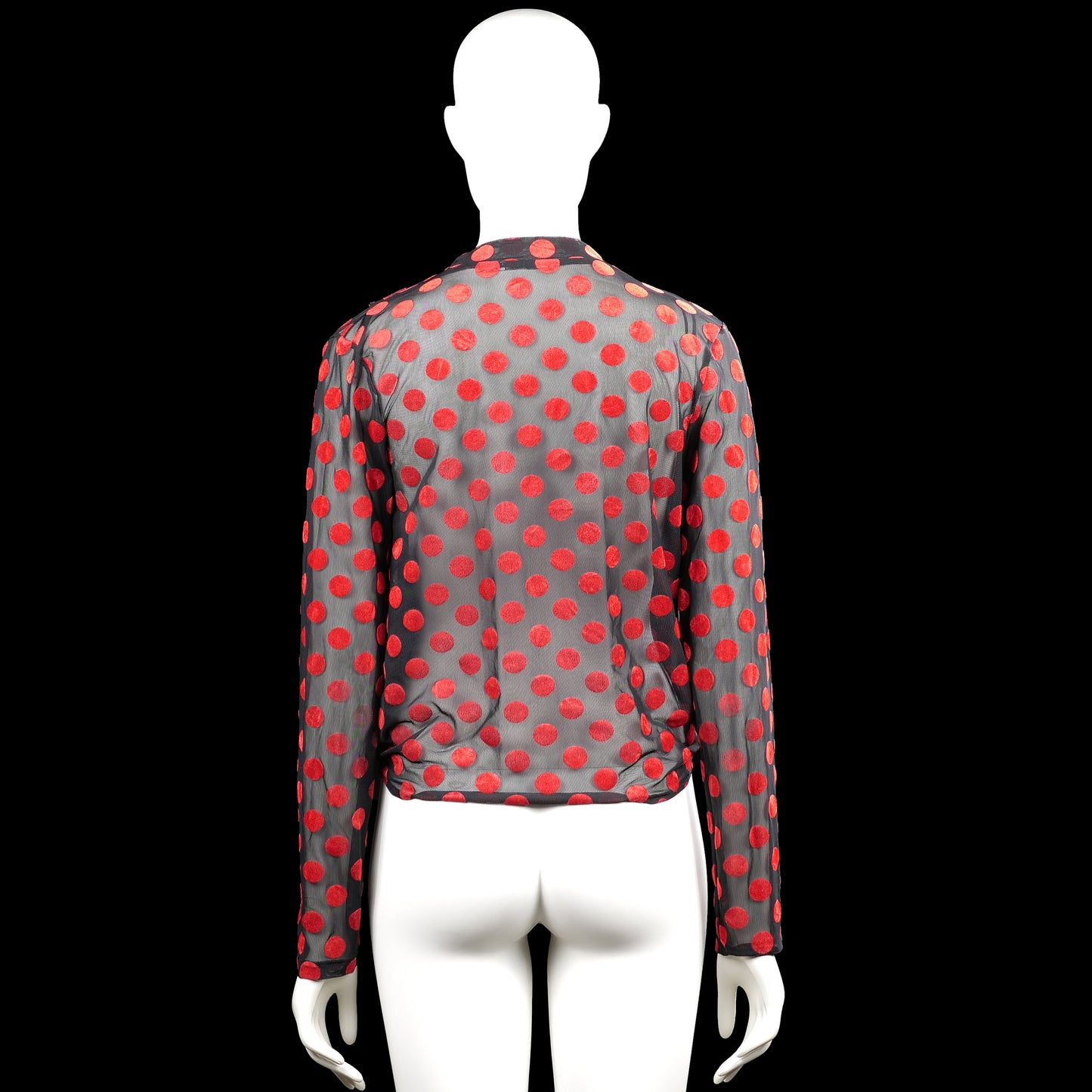 Blouse - Gray & Red - Size S