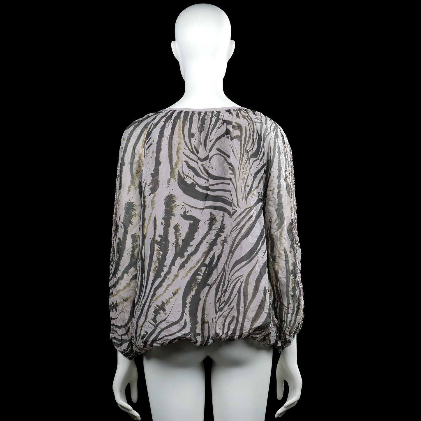 Blouse - Light Gray & Dark Gray - Size M