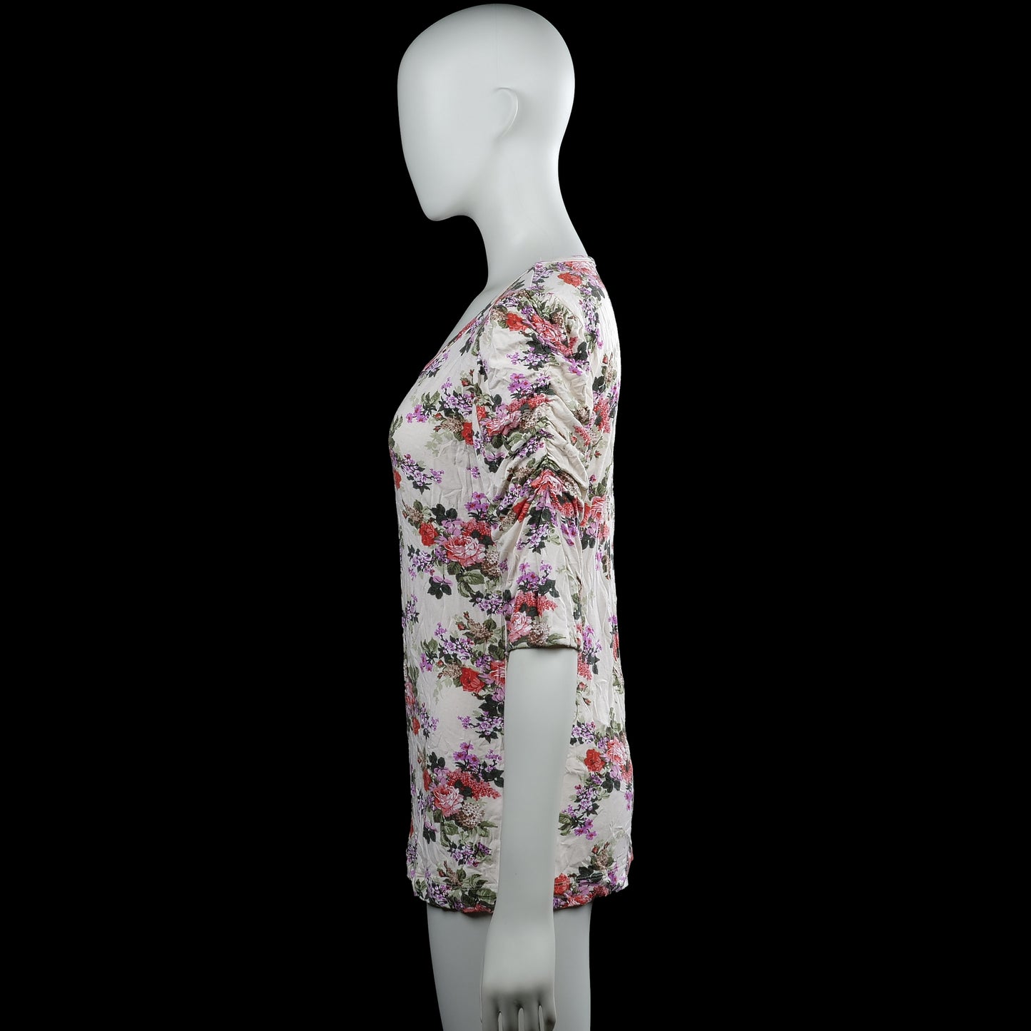 Tunic - Ivory & Pink - Size L