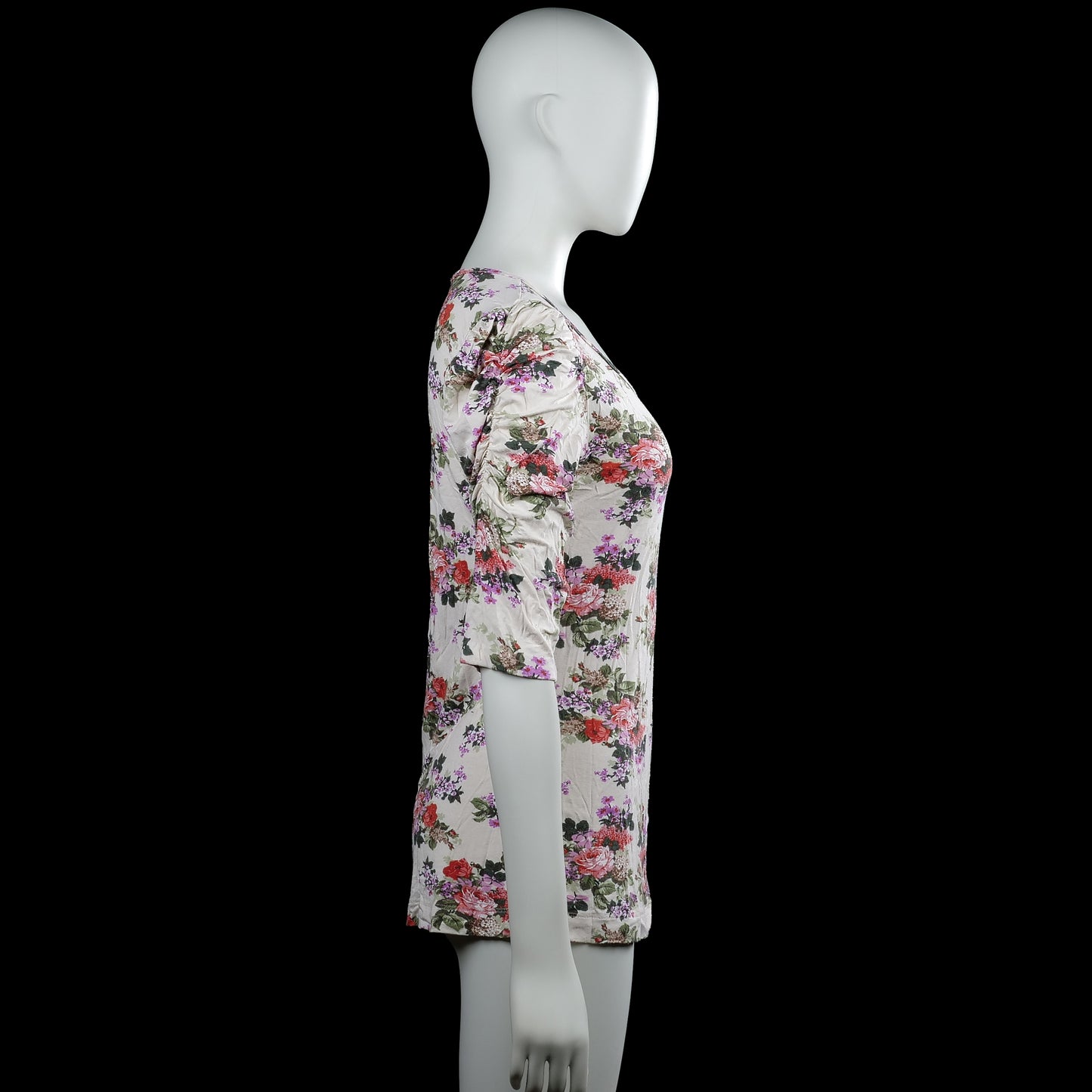Tunic - Ivory & Pink - Size L
