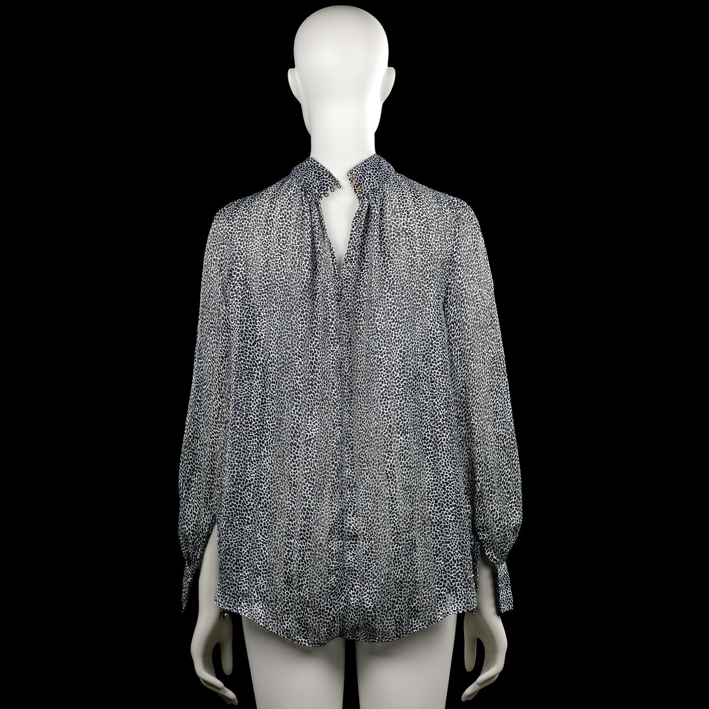 Blouse - Black & White - Size S