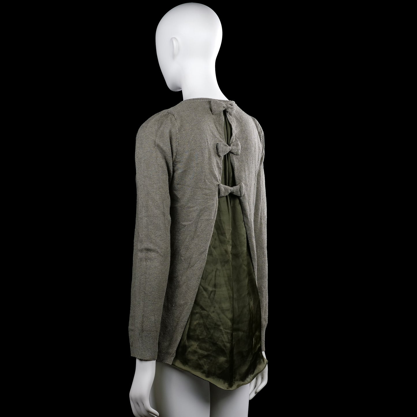 Sweater - Gray & Olive - Size M