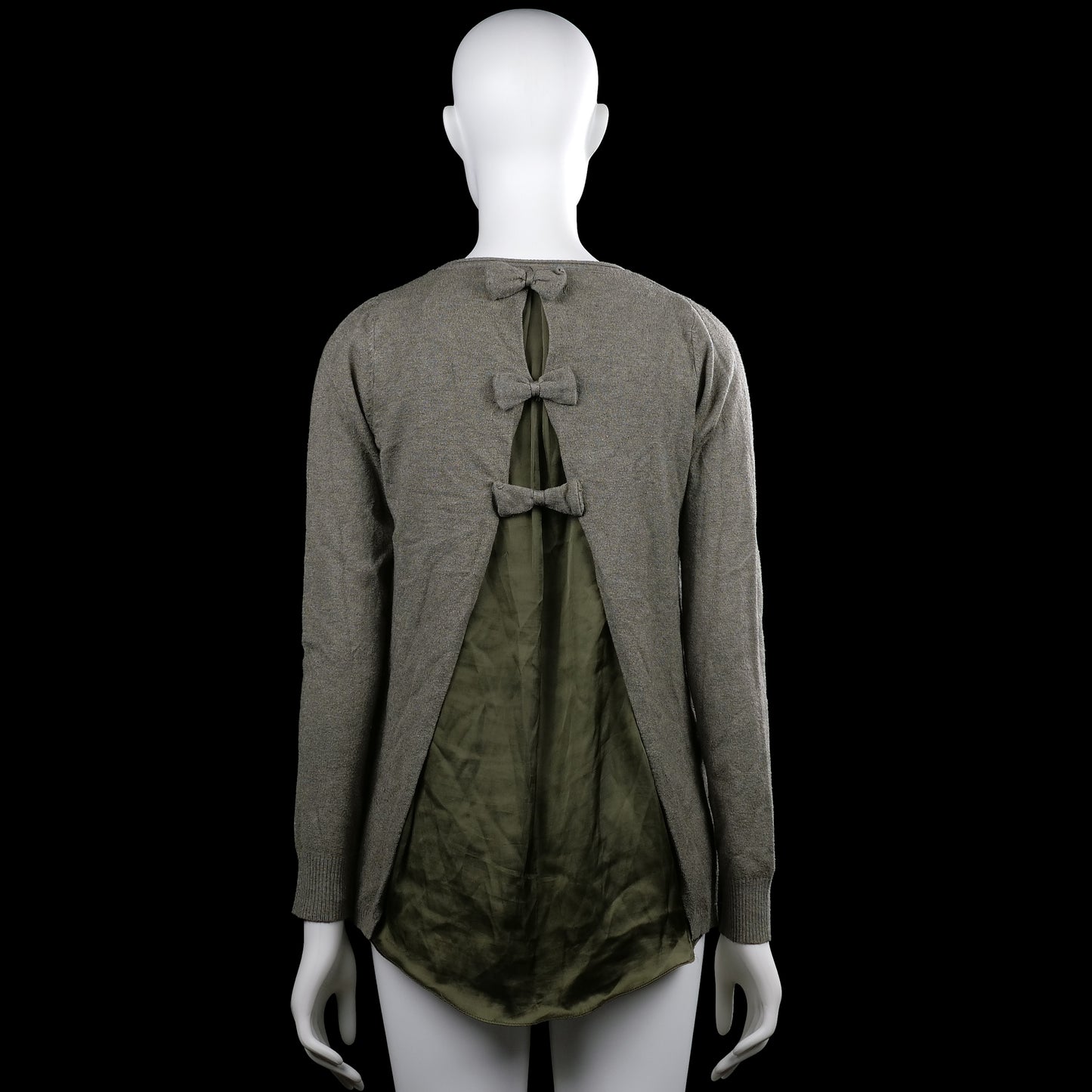 Sweater - Gray & Olive - Size M