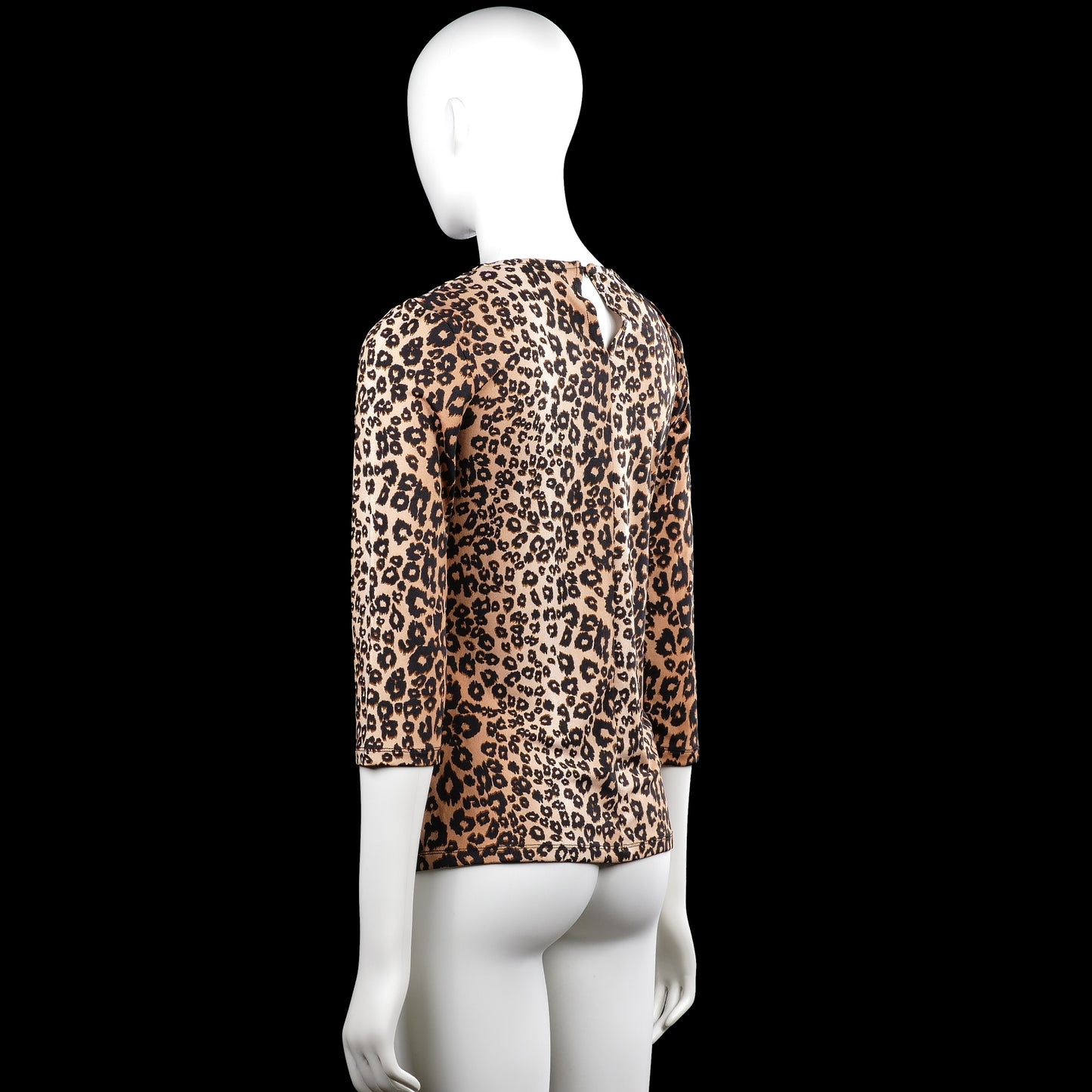 Long-sleeve top - Beige & Black - Size XS