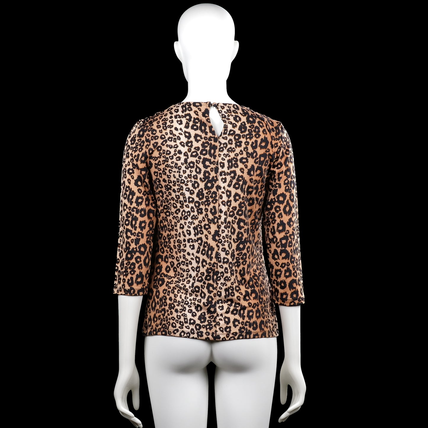 Long-sleeve top - Beige & Black - Size XS