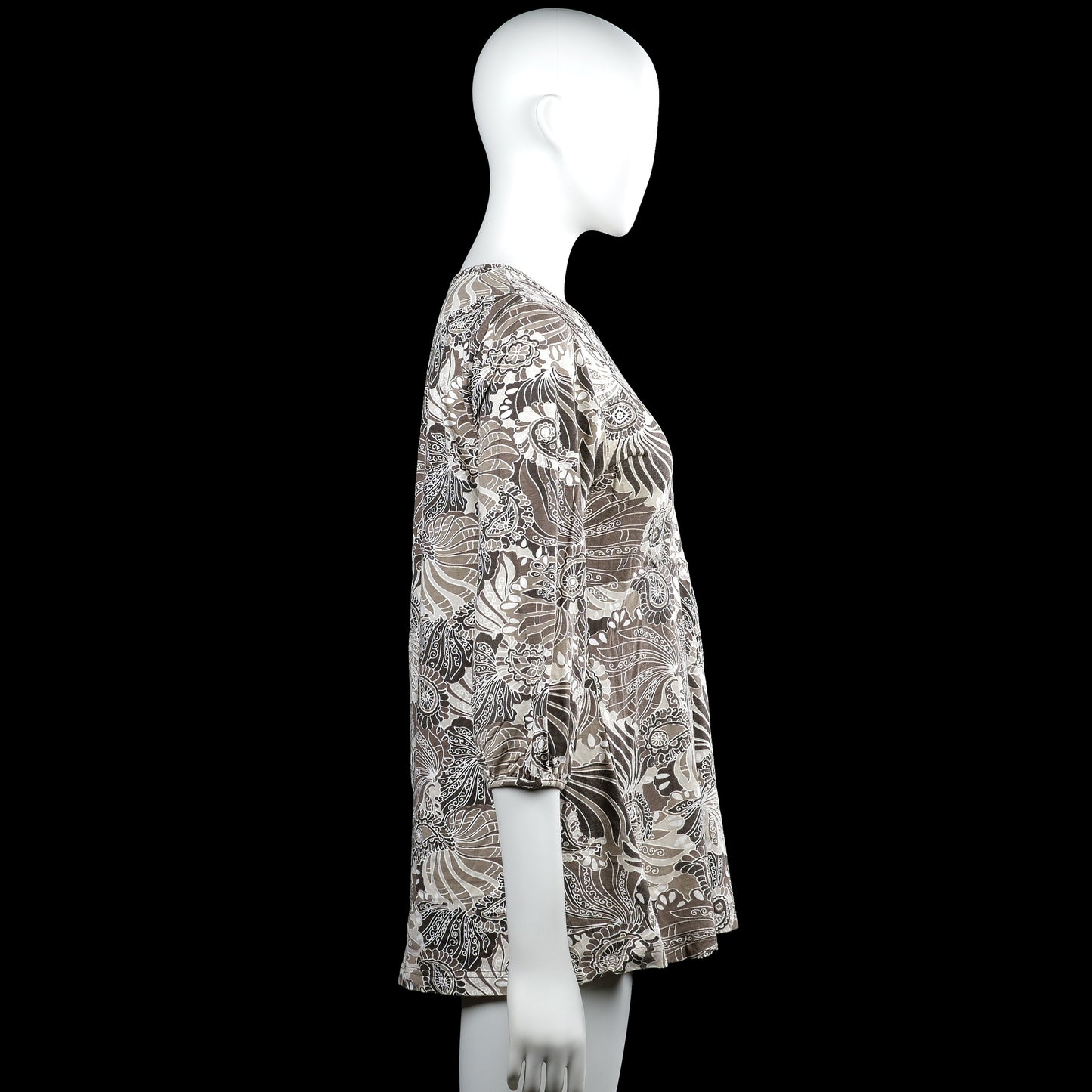 Tunic - Beige & Brown - Size 44