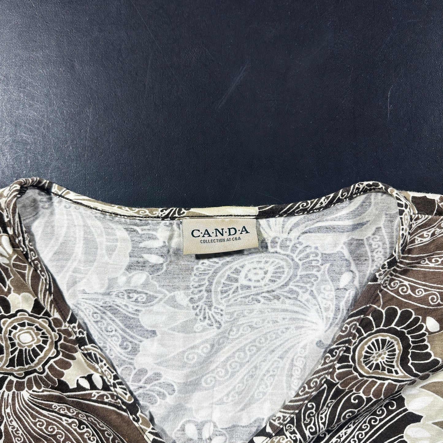 Tunic - Beige & Brown - Size 44