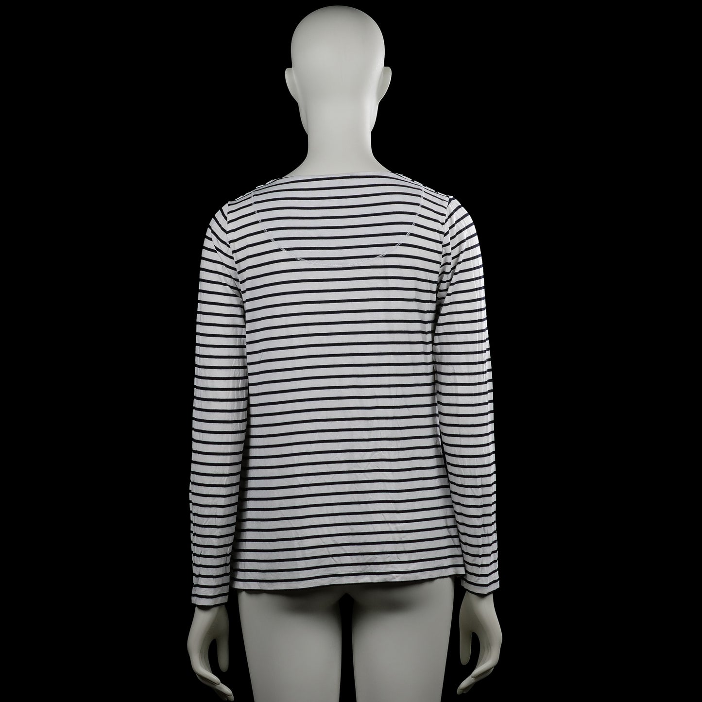 Long-sleeve top - White & Black - Size M