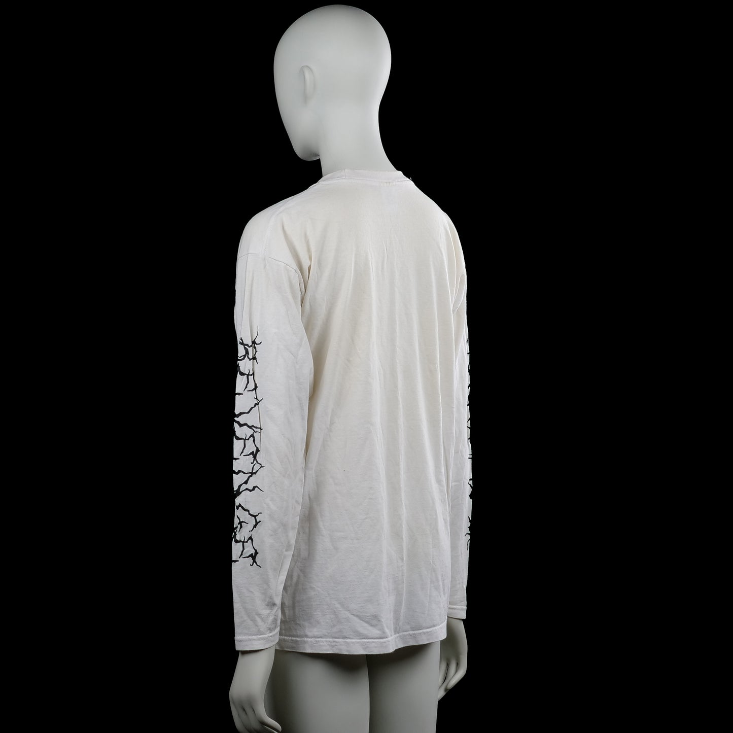 Long-sleeve top - White & Black - Size M