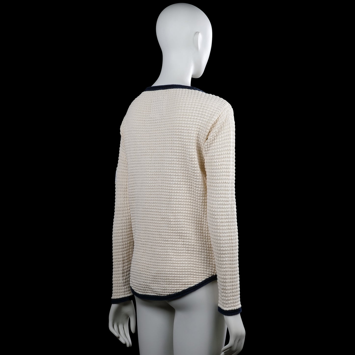 Sweater - Ivory & Navy - Size XS