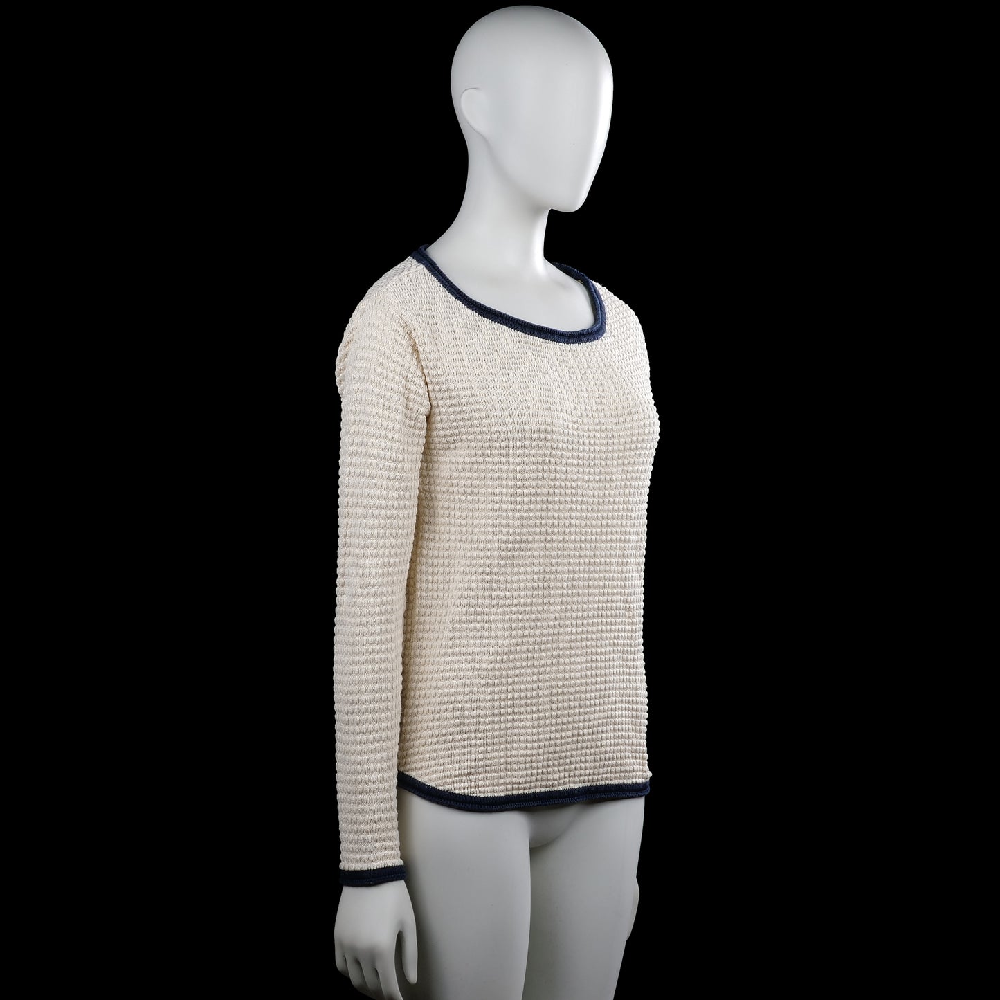 Sweater - Ivory & Navy - Size XS