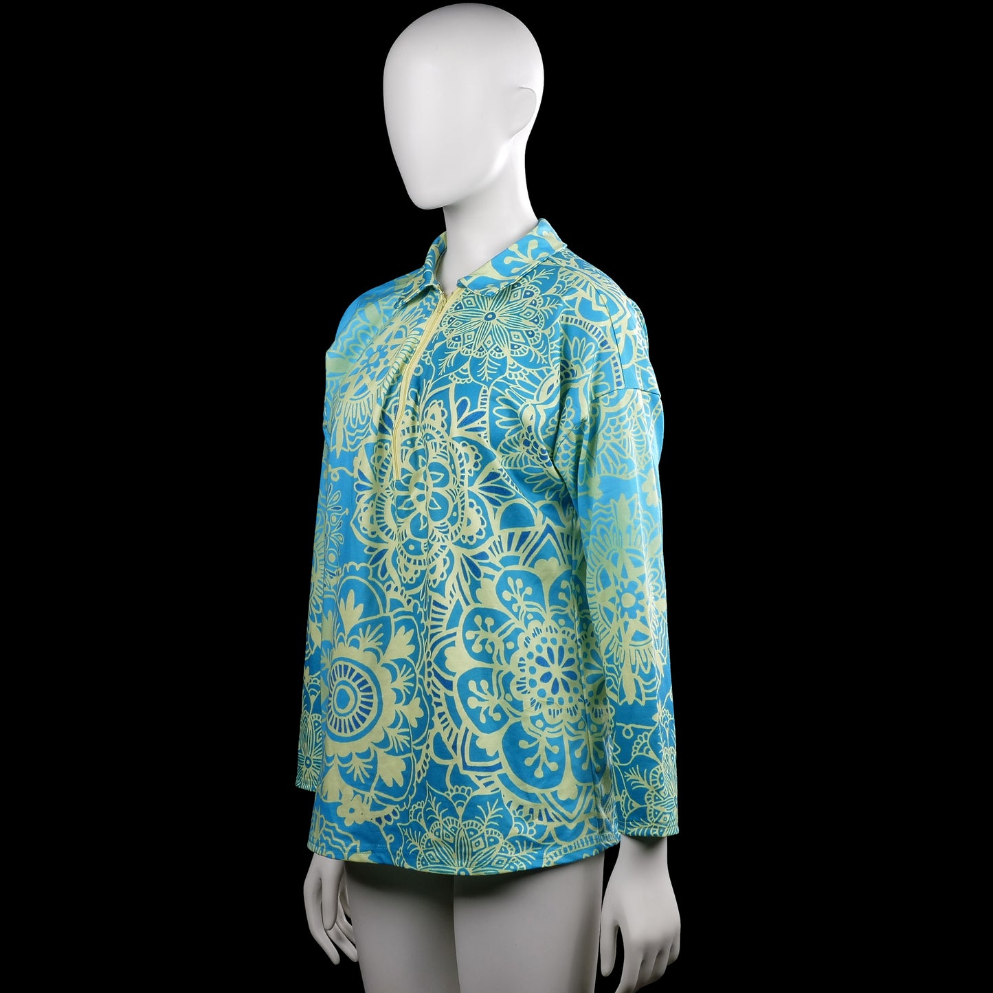 Tunic - Turquoise & Beige - Size XL