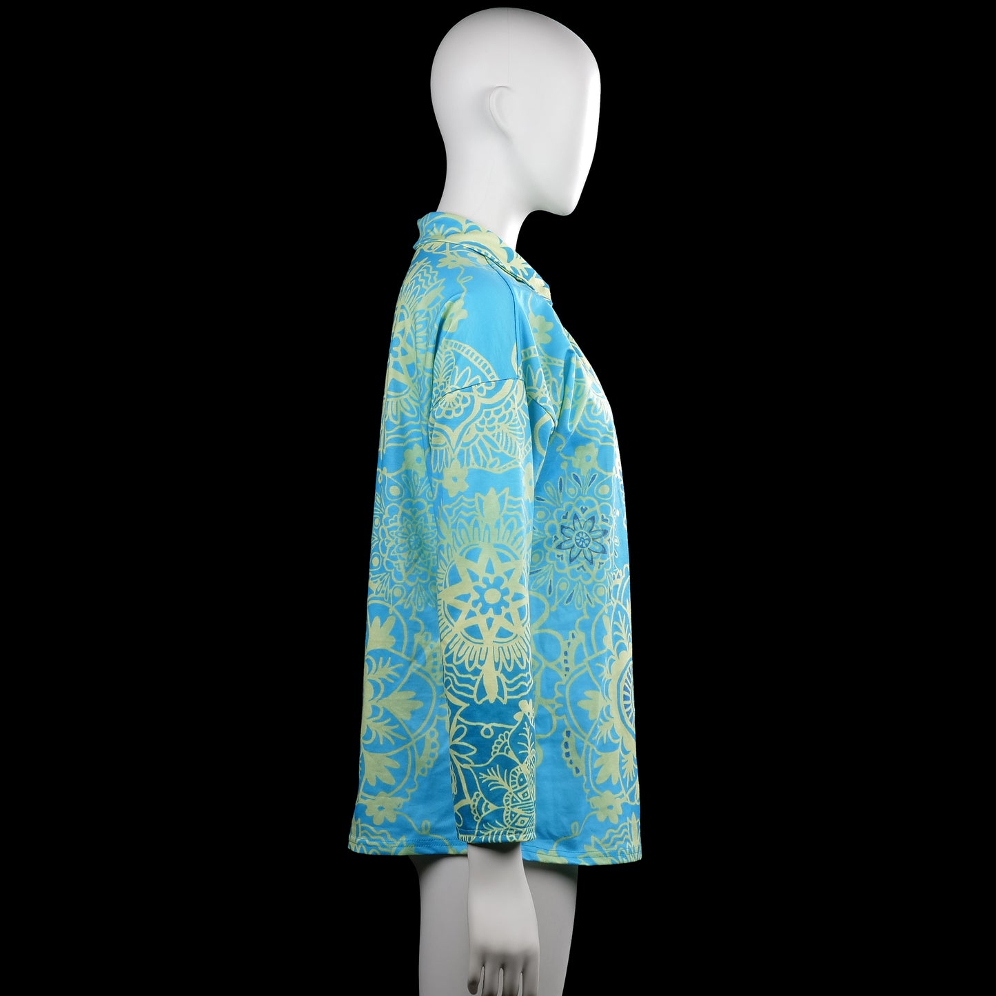 Tunic - Turquoise & Beige - Size XL
