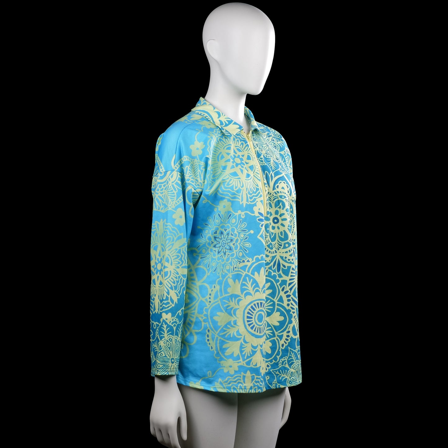 Tunic - Turquoise & Beige - Size XL
