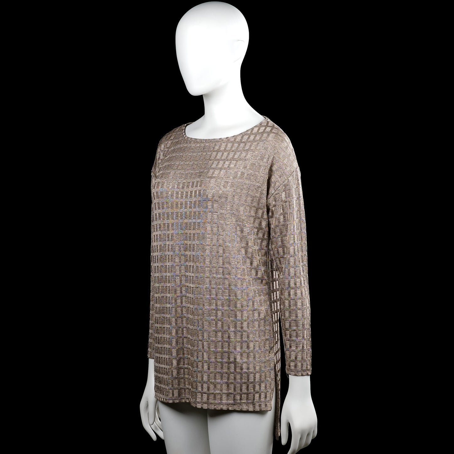 Tunic - Taupe & Beige - Size M