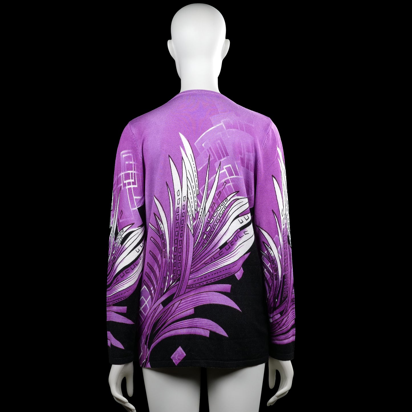 Long-sleeve top - Purple & Black - Size 42