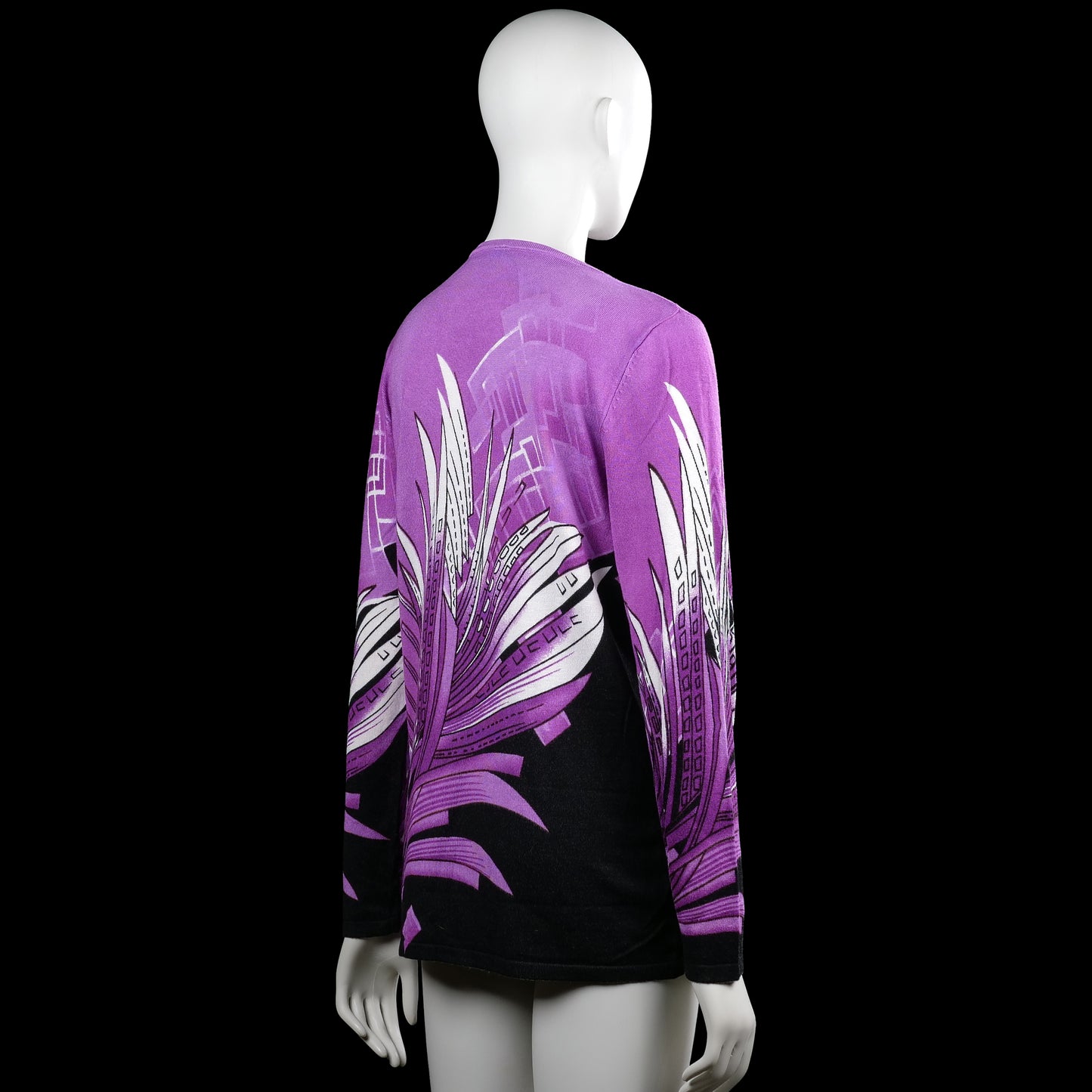 Long-sleeve top - Purple & Black - Size 42