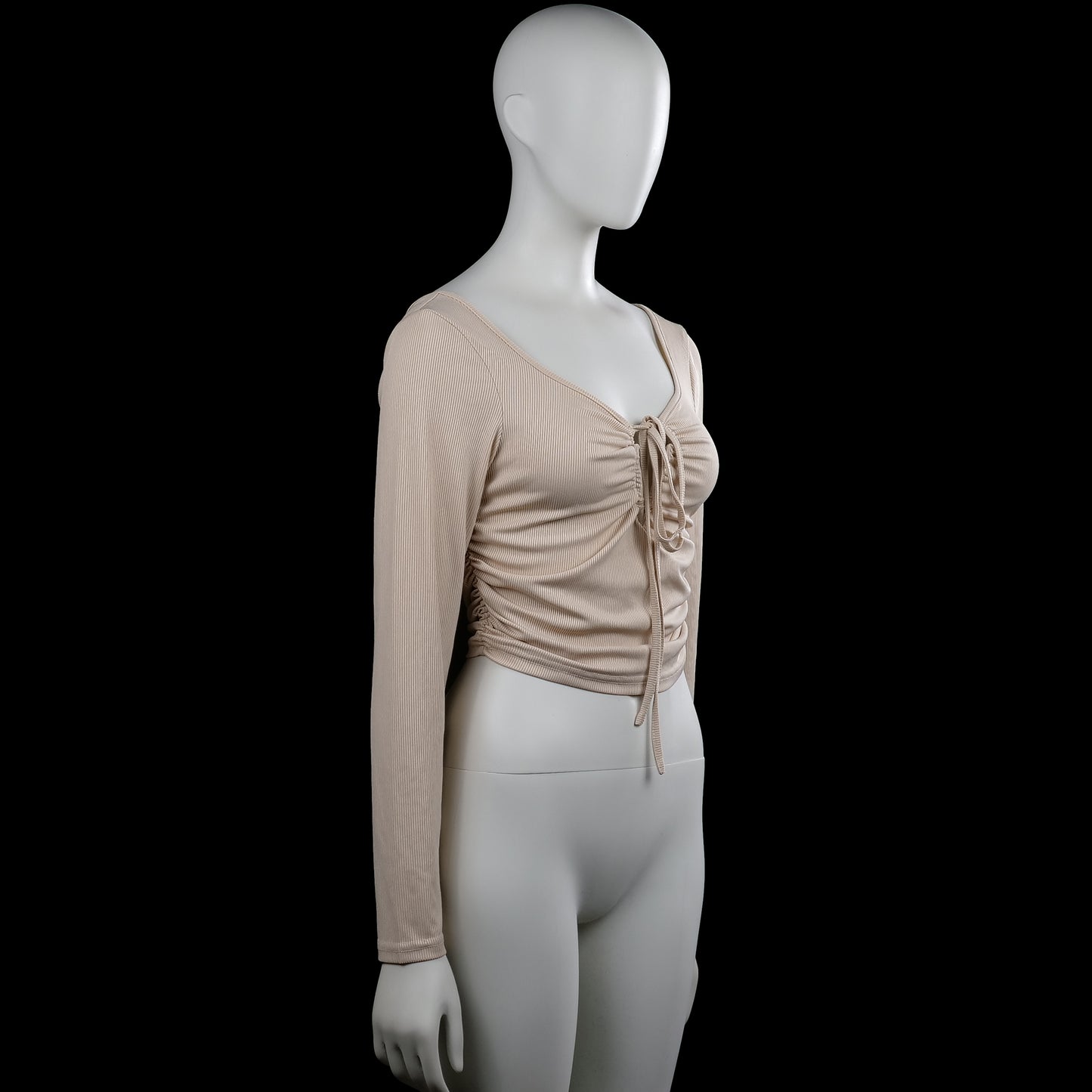 Long-sleeve top - Beige - Size S