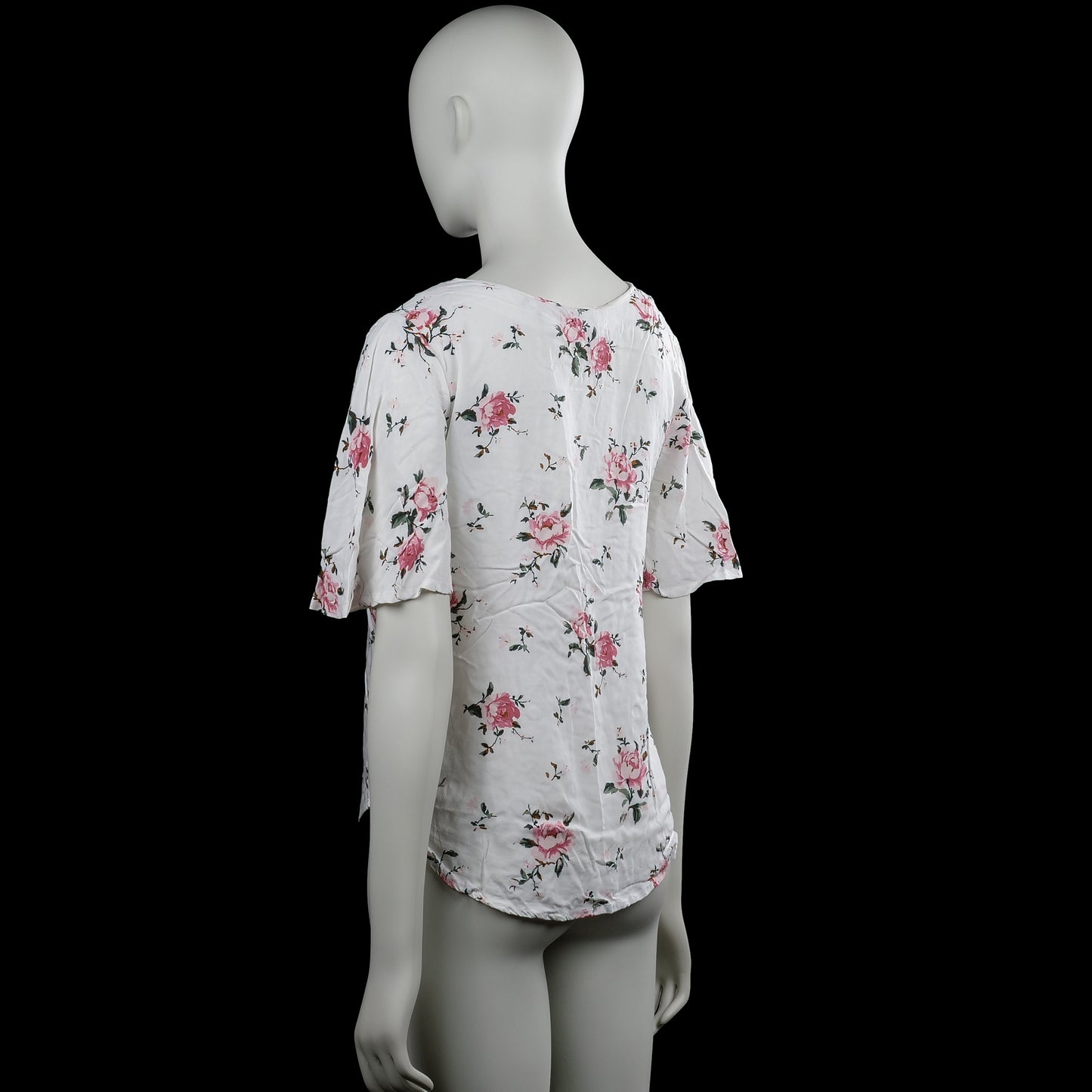 Blouse - White & Pink - Size S