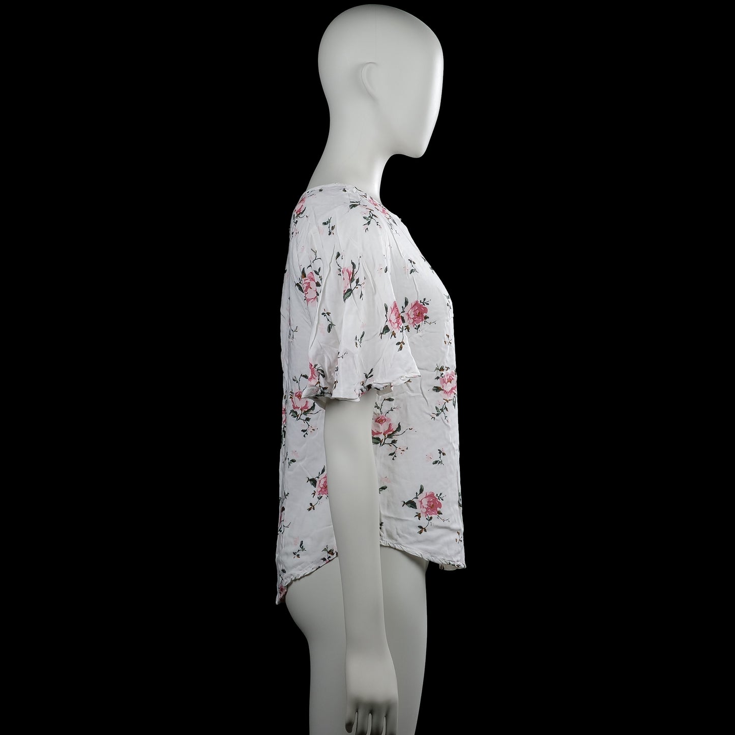 Blouse - White & Pink - Size S