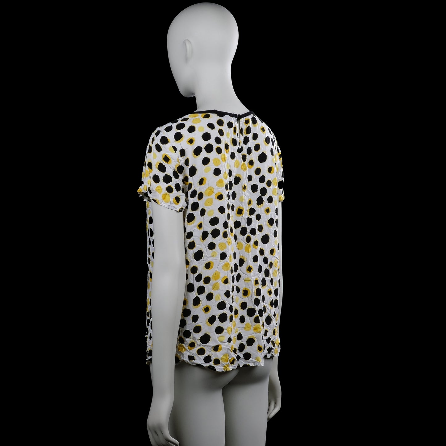 Blouse - White & Yellow - Size L