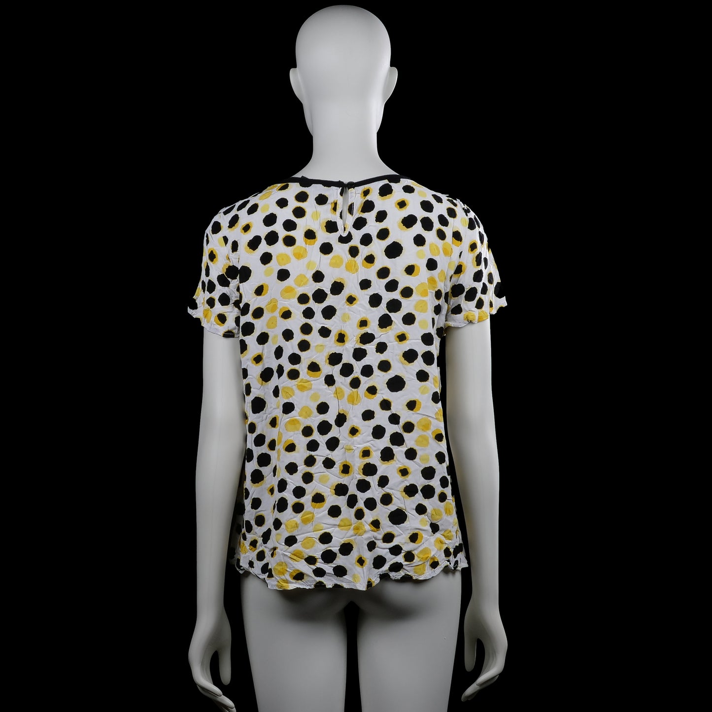 Blouse - White & Yellow - Size L