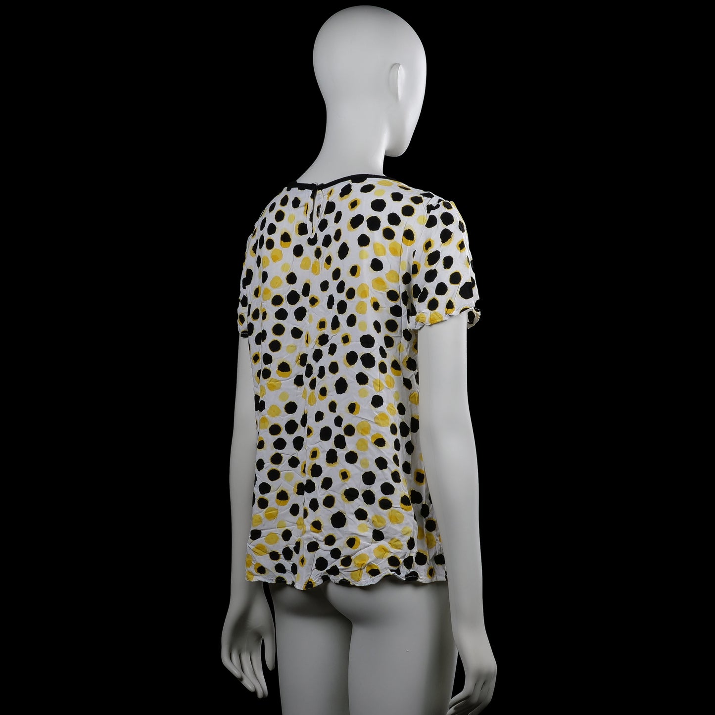 Blouse - White & Yellow - Size L