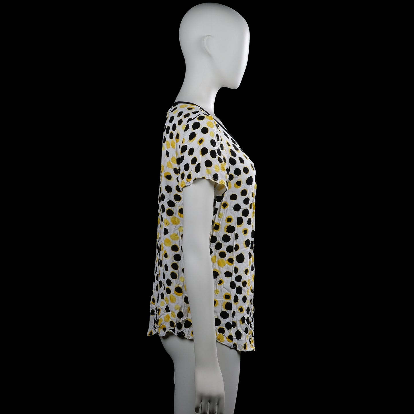 Blouse - White & Yellow - Size L