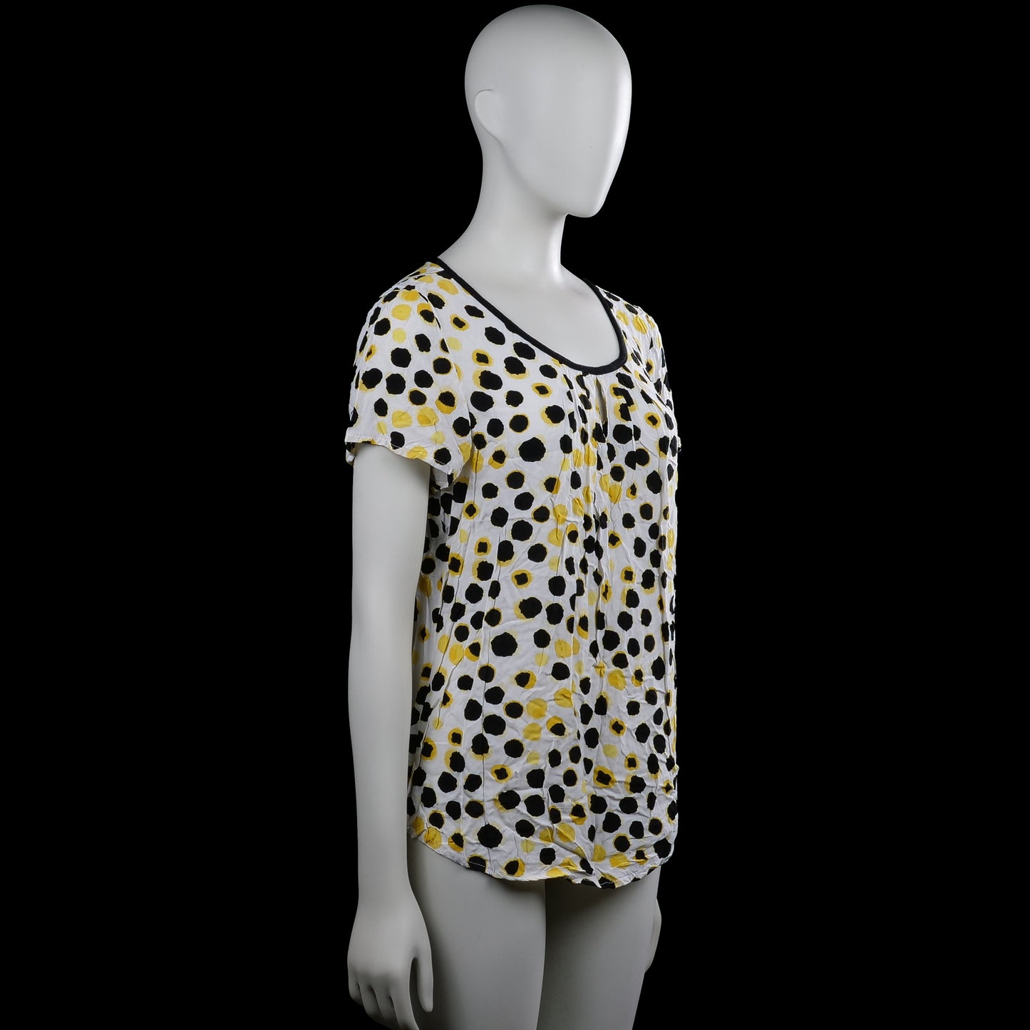 Blouse - White & Yellow - Size L