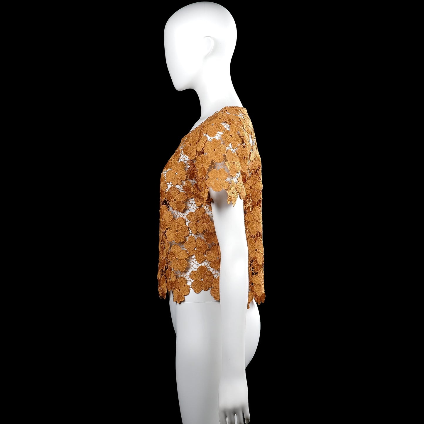 Blouse - Camel & White - Size 38, 40