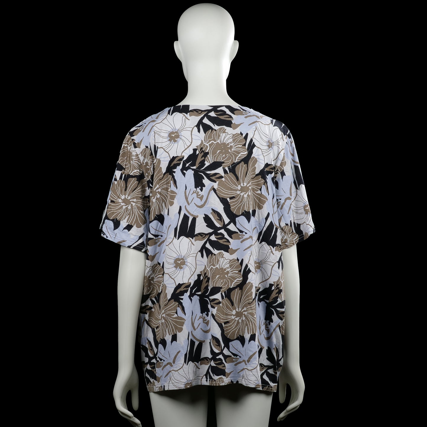T-shirt - White & Brown - Size XXXL