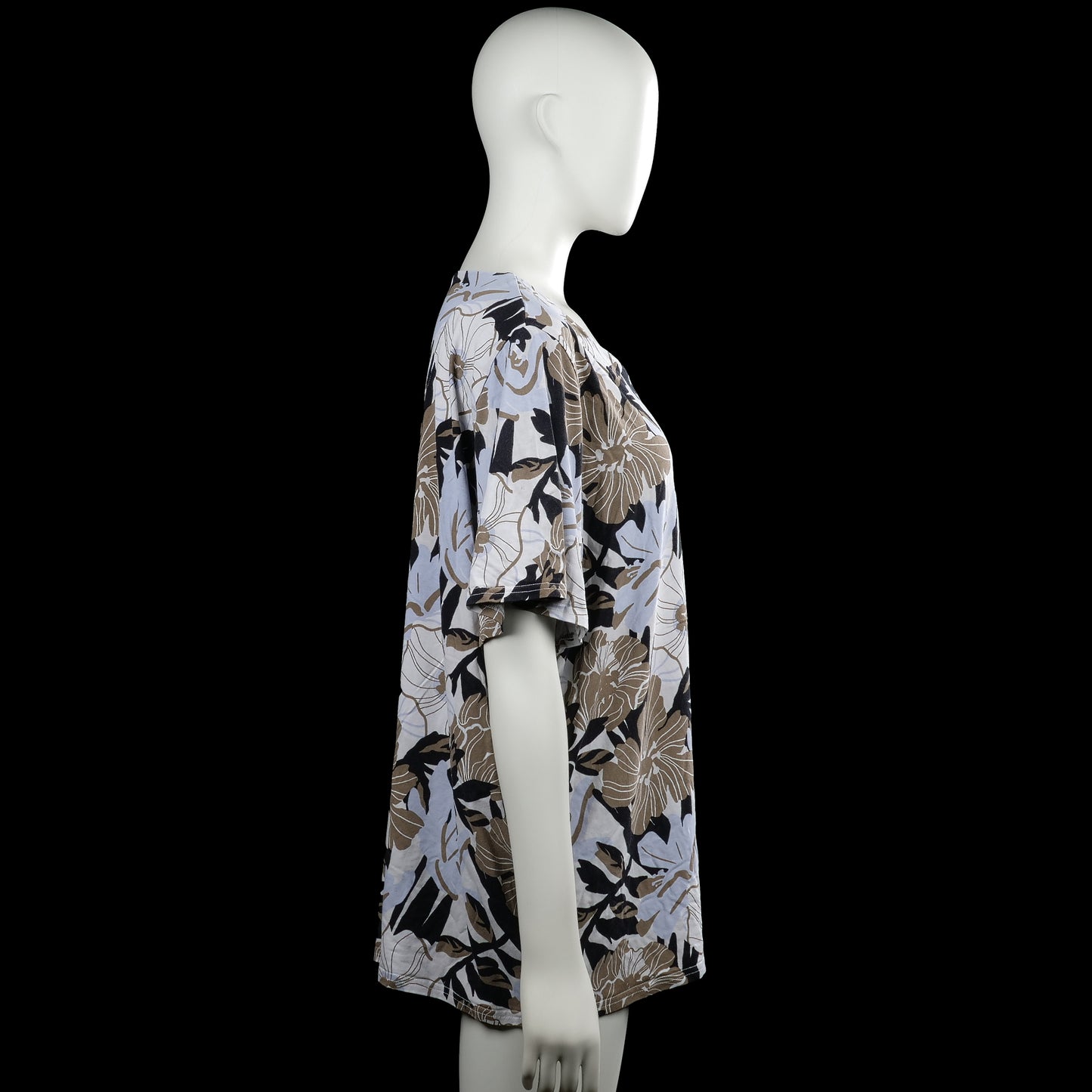 T-shirt - White & Brown - Size XXXL