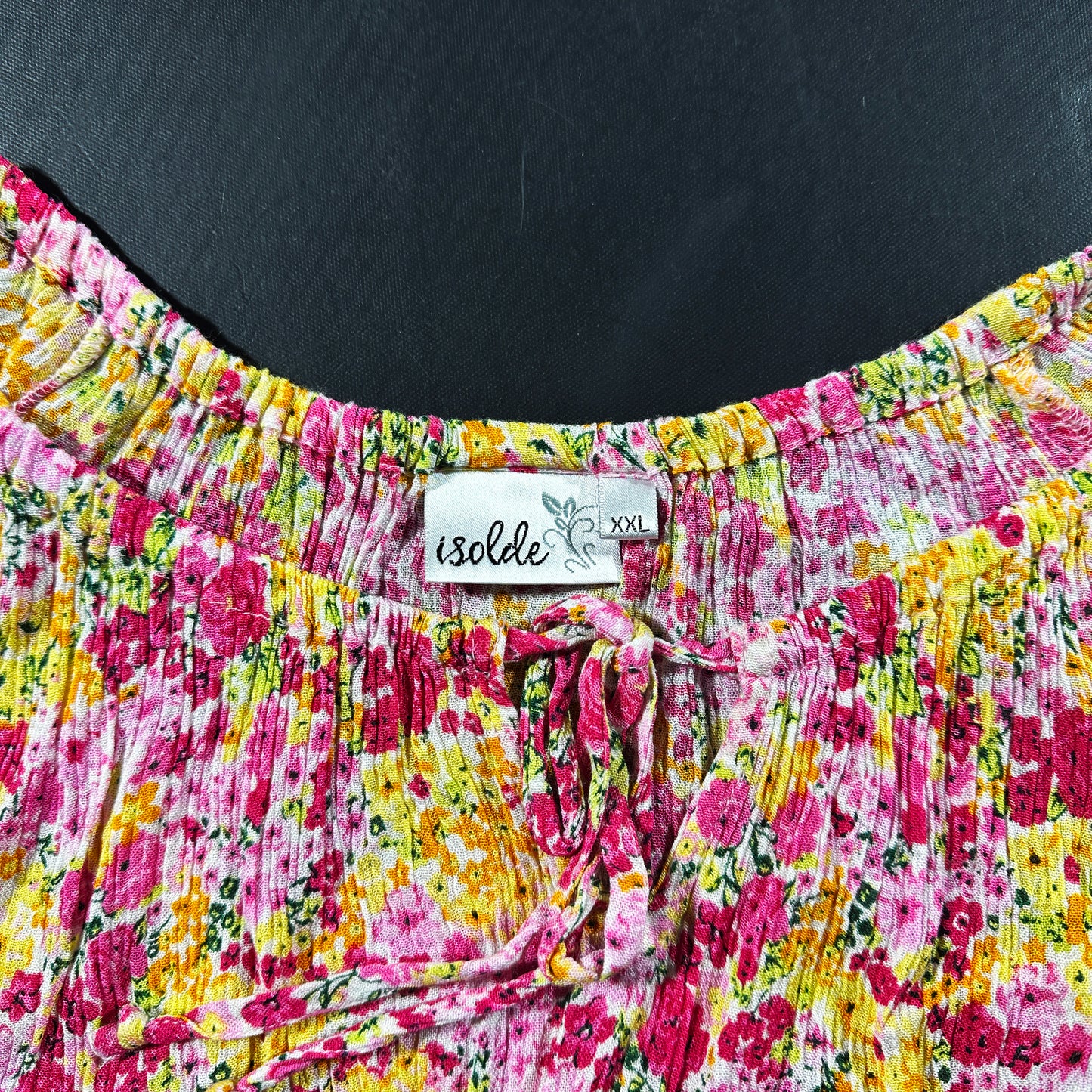 Blouse - Pink & Yellow - Size XXL