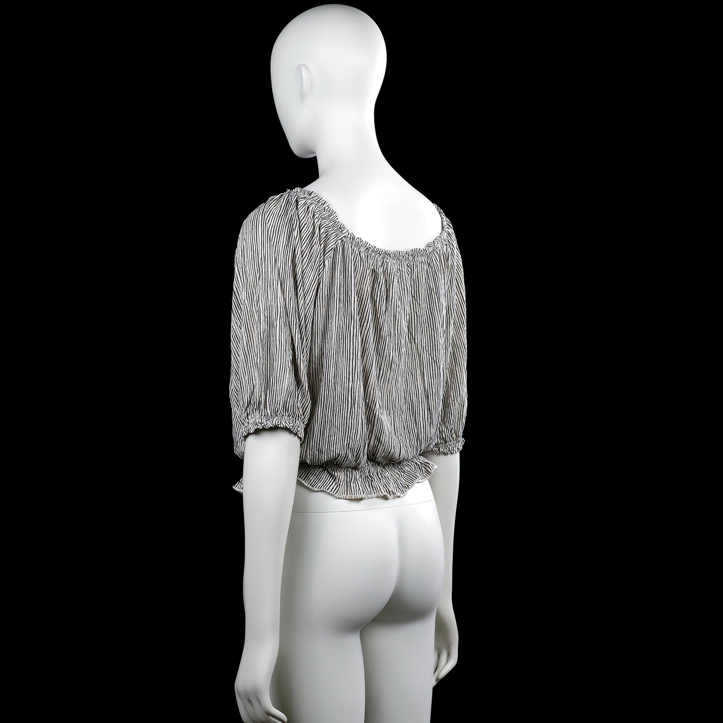 Blouse - White & Black - Size M
