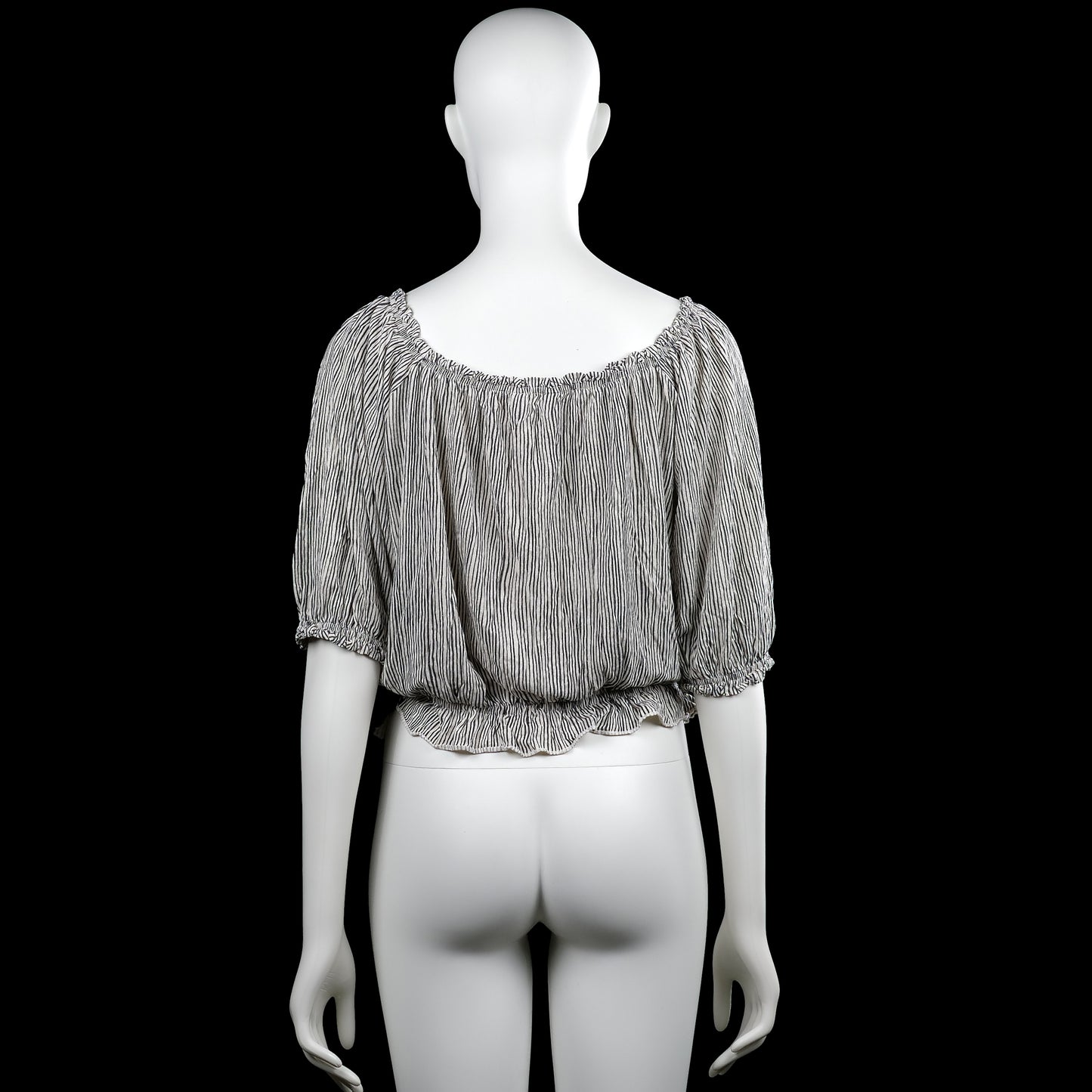 Blouse - White & Black - Size M