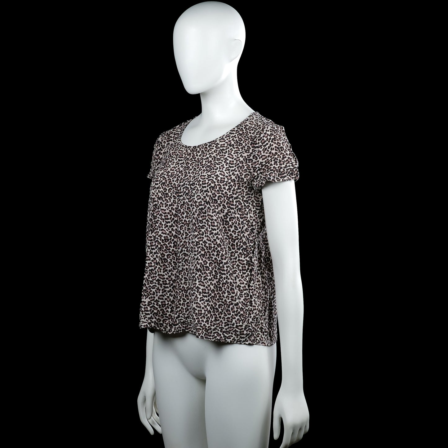 T-shirt - Beige & Black - Size 38