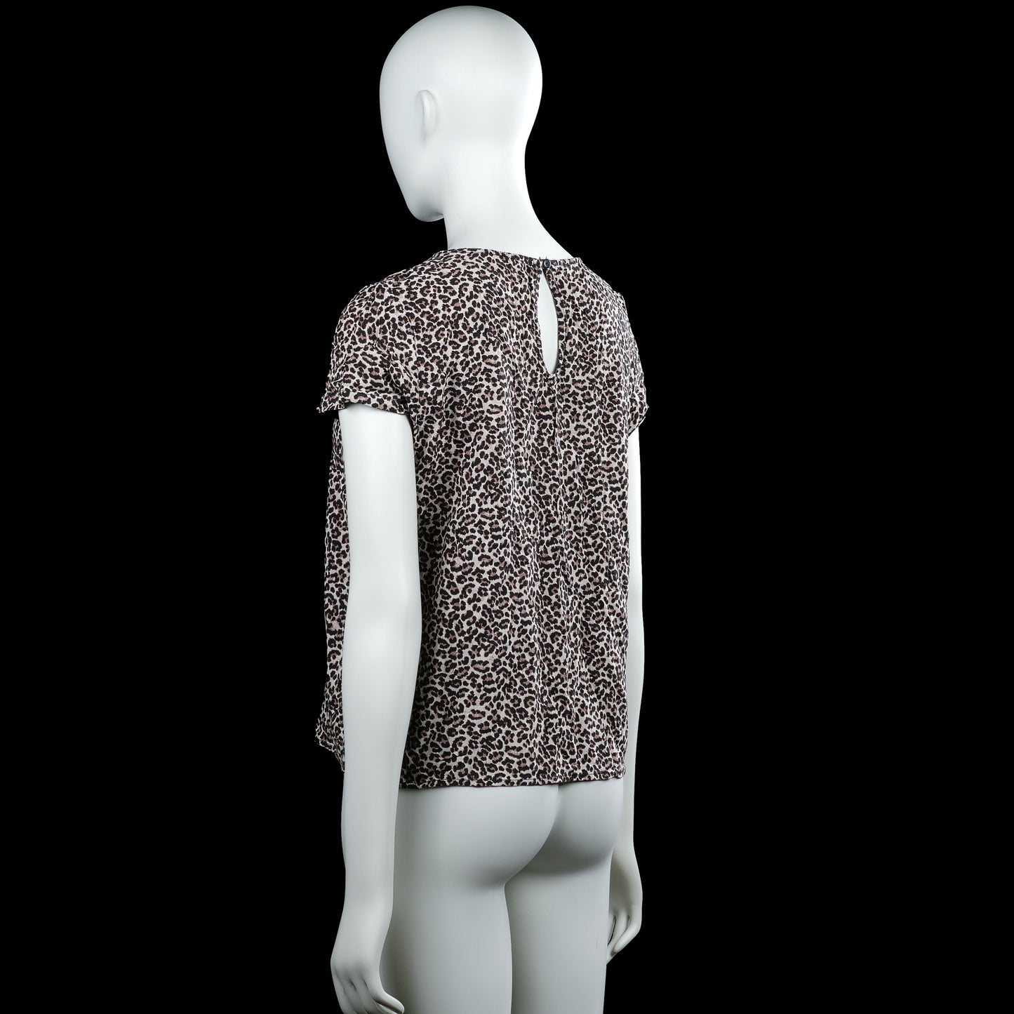 T-shirt - Beige & Black - Size 38