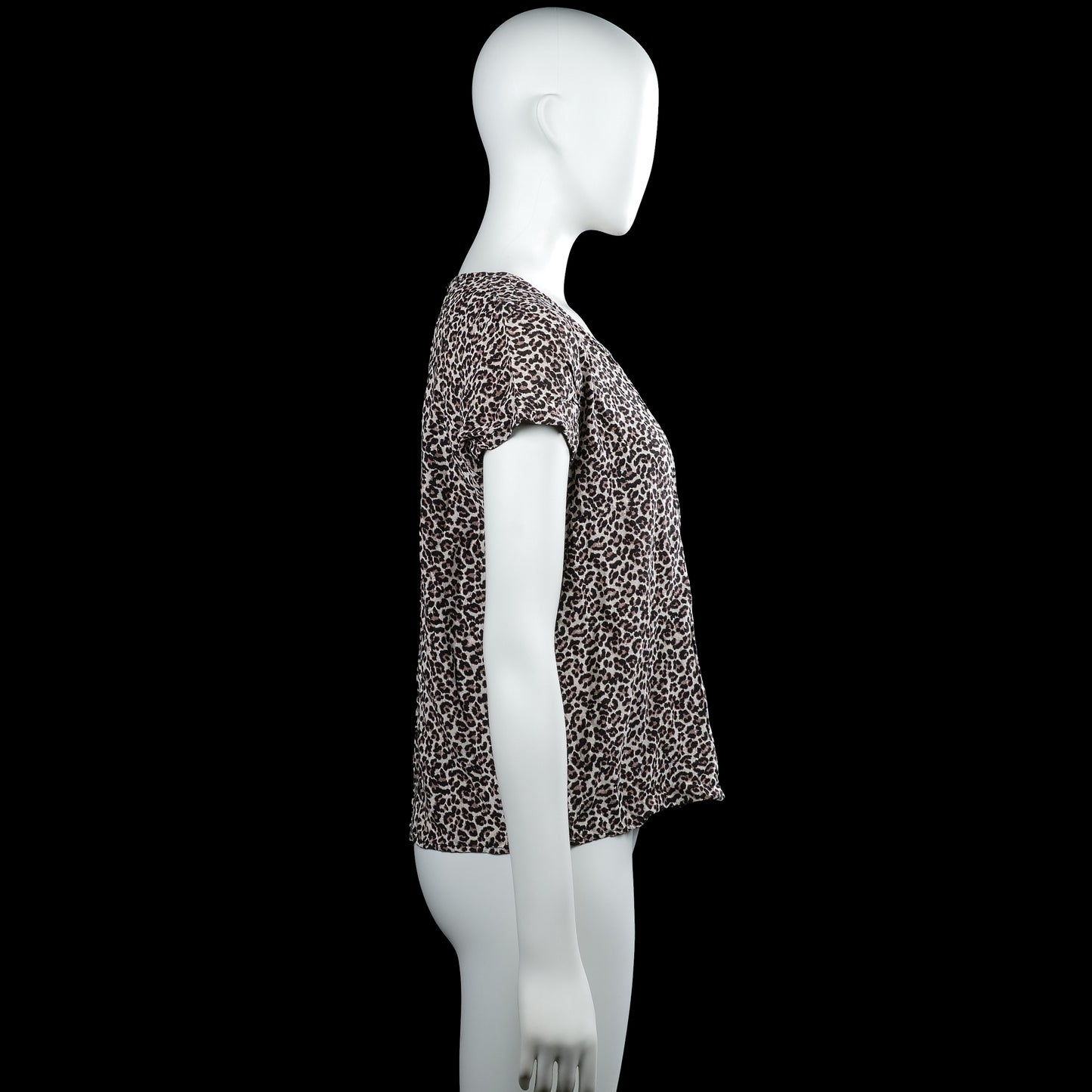 T-shirt - Beige & Black - Size 38