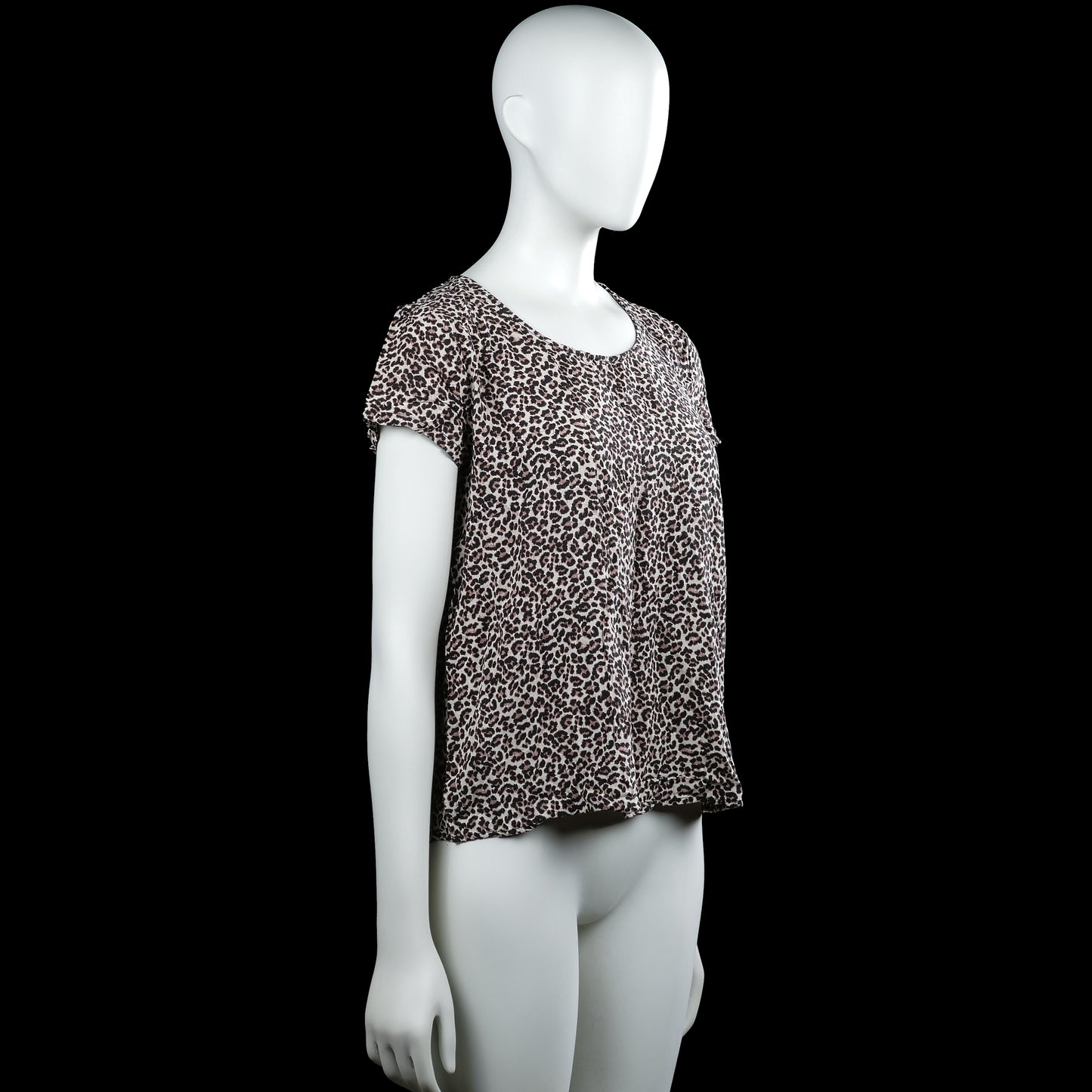 T-shirt - Beige & Black - Size 38