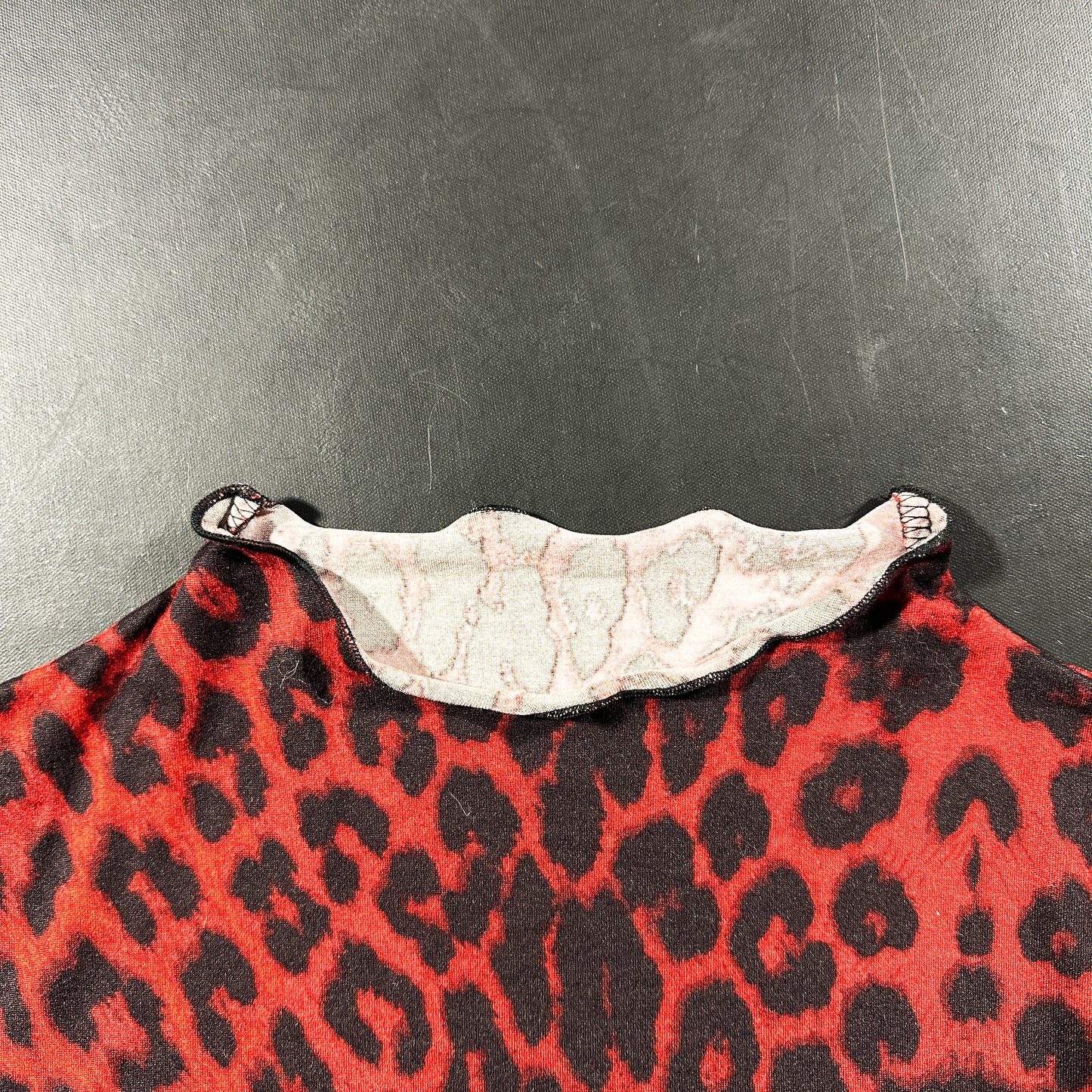 Tunic - Red & Charcoal - Size M