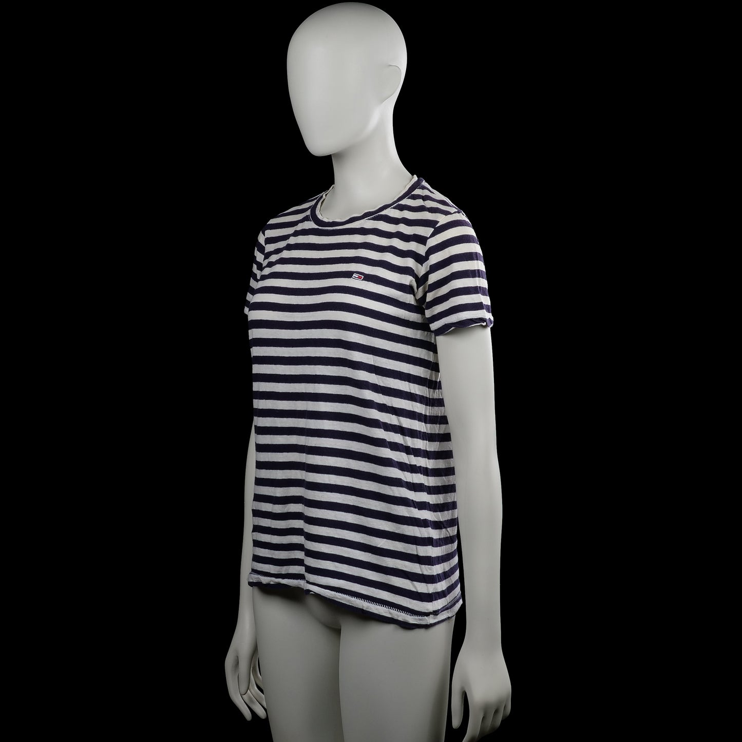 T-shirt - White & Navy - Size XS
