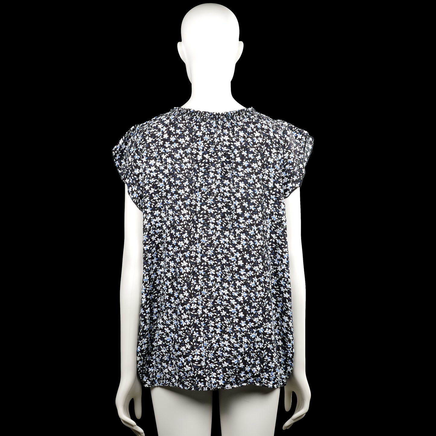 Blouse - Black & Light Blue - Size XL