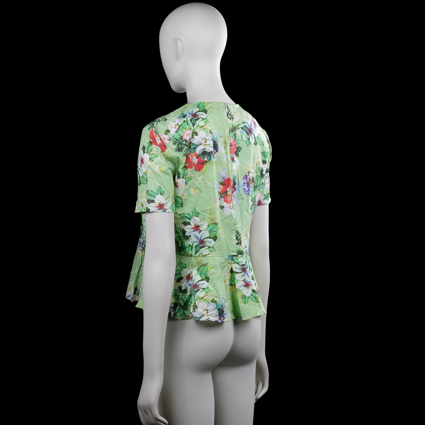 Blouse - Sage & Multicolored - Size XS
