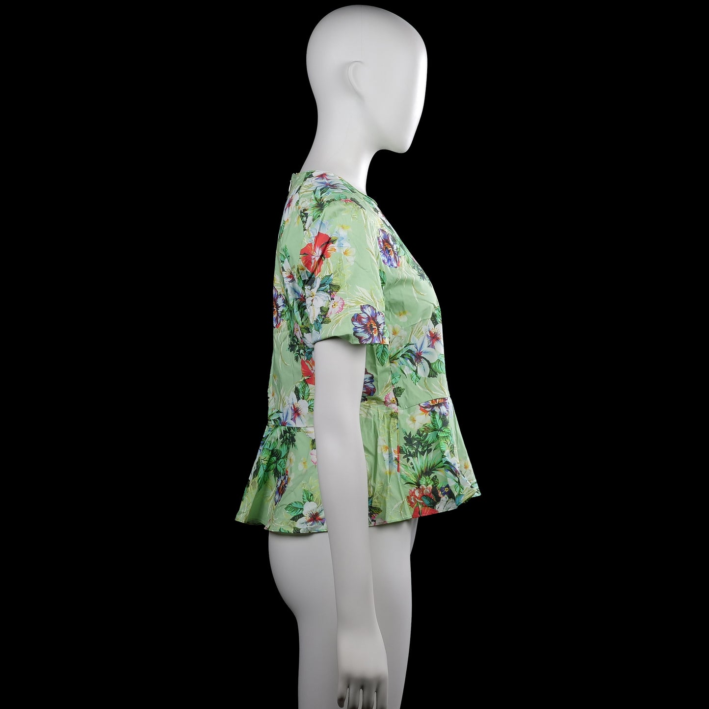 Blouse - Sage & Multicolored - Size XS