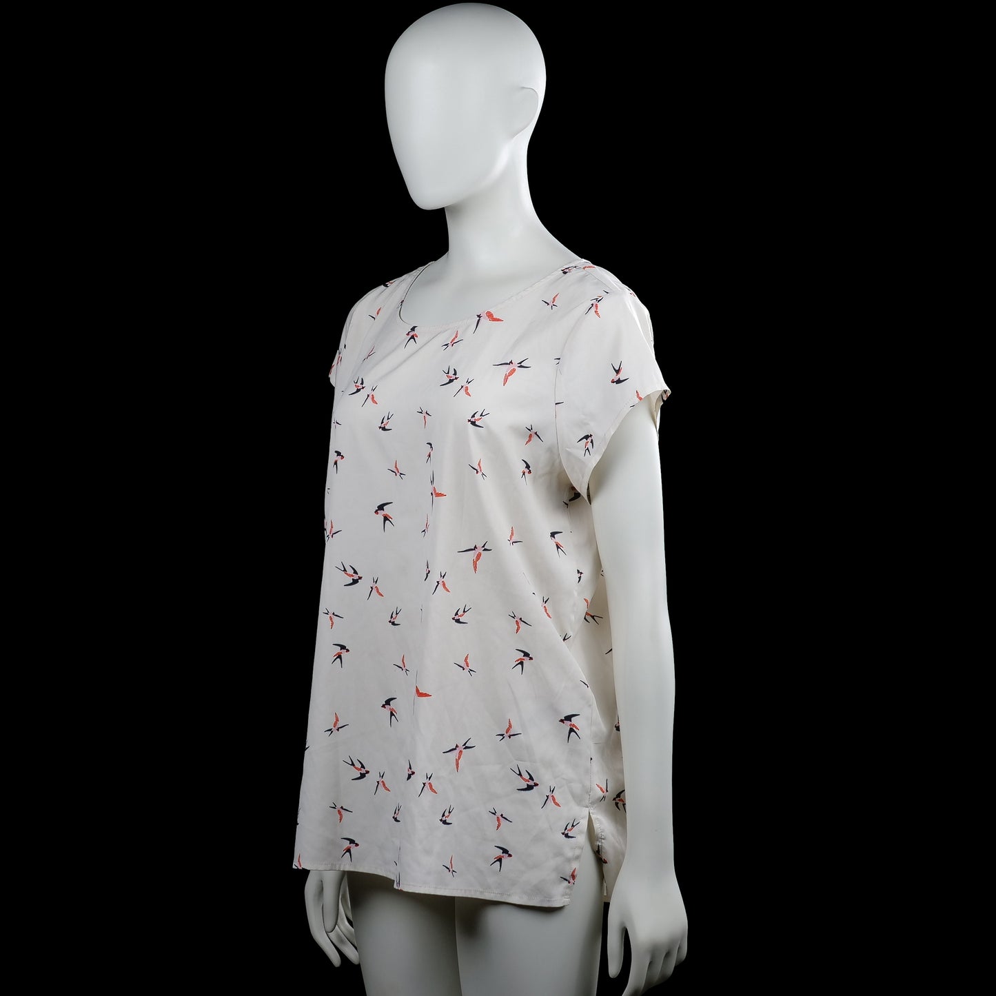 Blouse - White & Red - Size L