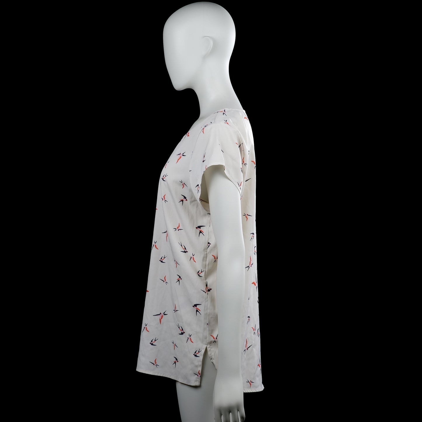 Blouse - White & Red - Size L